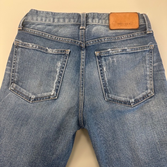 Moussy Vintage Distressed Blue Denim 24 - Picture 4 of 9